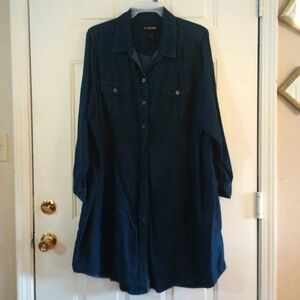 Lane Bryant Denim Long Sleeve Dress. Size 28